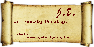 Jeszenszky Dorottya névjegykártya