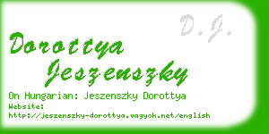 dorottya jeszenszky business card